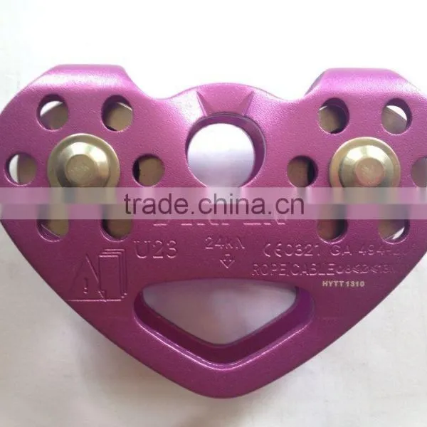 Stainless Steel Tandem Zipline Cable Trolley Pulley for Outdoor Climbing With Sealed Ball Bearings photo-3