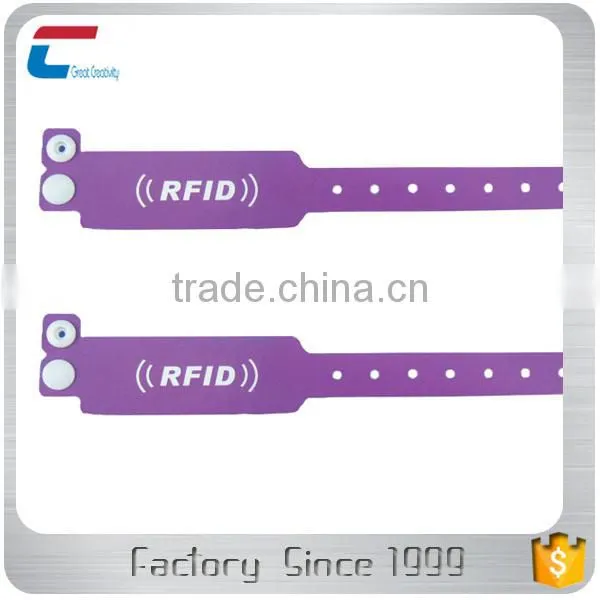 One Time Use Rfid Nfc Bands Paper Event Bracelets Wristbands for Festivals Events photo-5