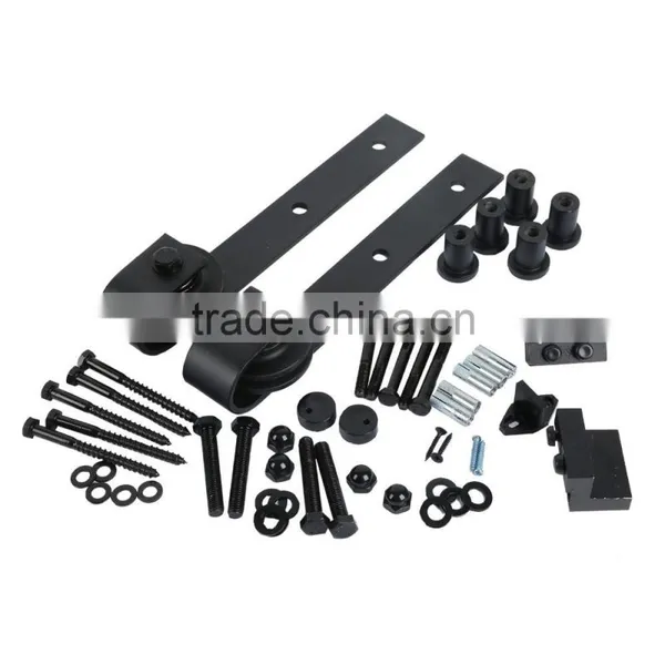 6.6 FT Modern America Style Steel Sliding Barn Wood Door Closet Hardware Track photo-3