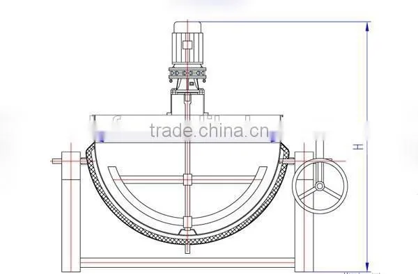 Tilting 500 Liter Steam Jacketed Cooking Kettle photo-6