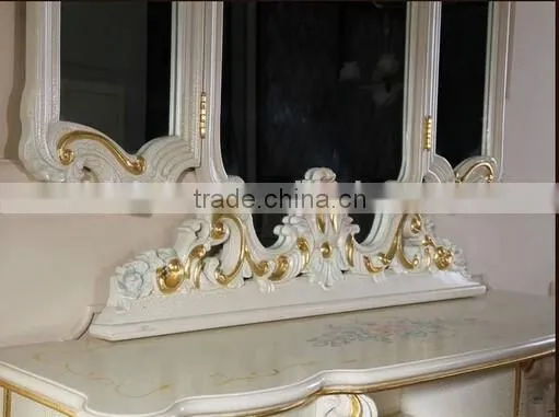 Bisini Wooden Dresser Furniture, European Dressing Table With Mirror photo-2
