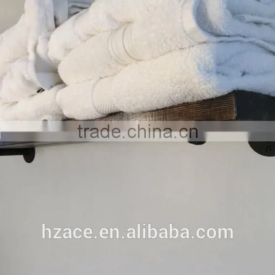 Rustic Industrial Wood Pipe Shelf photo-2
