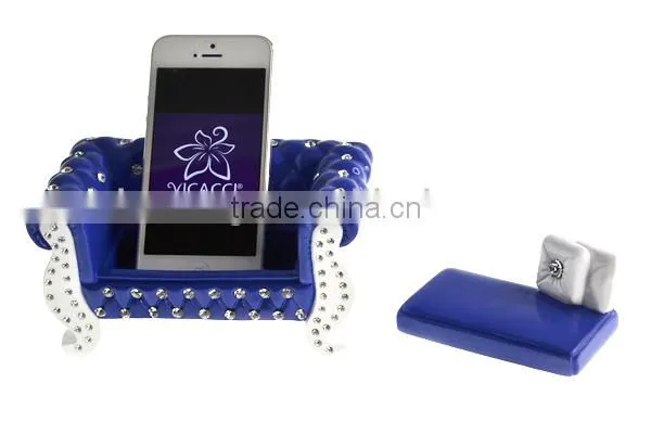 2016 Fashionable Gold Silver Ring Jewelry Box Mobile Phone Holder Set Cabinet Display With Brand Crystal photo-4