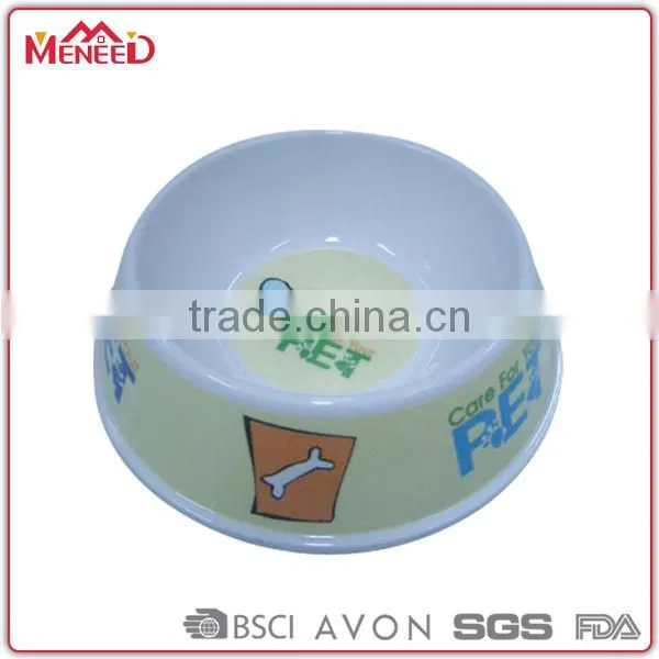 Pet Items Cheap Plastic Melamine Animal Print Pet Bowl