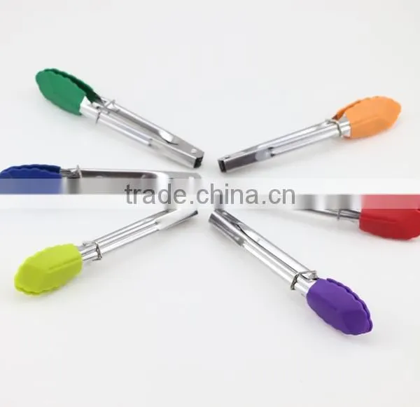 Mini Silicone & Stainless Steel Tongs (Assorted Colors) photo-5