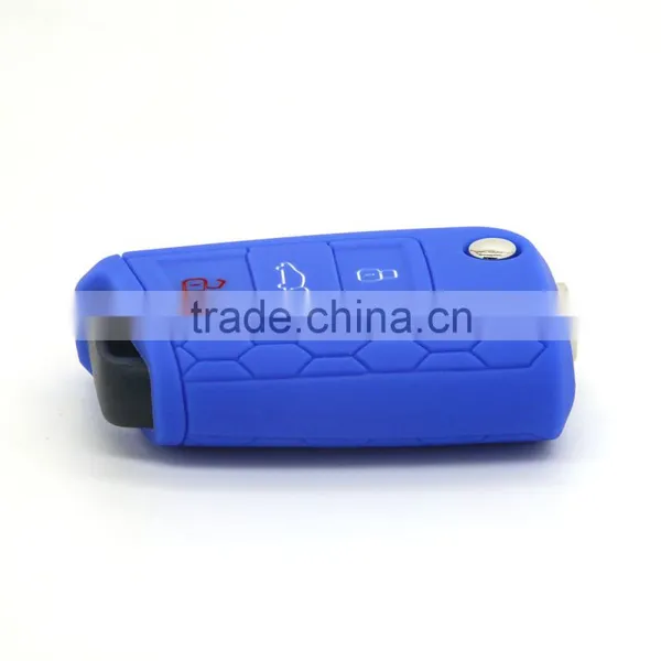 Hot Selling Silicone Remote Key Cover for vw Golf 7 Key Case 3 Button photo-3
