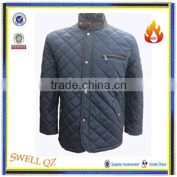 Winter Fashion Male Diamond Quilted Coat