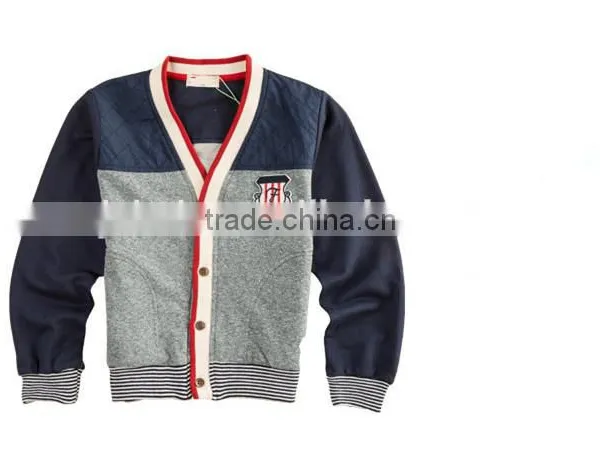 2016 Children British Style Boy Fall Coat/ Thin Coat Autumn Cardigan Fashion Jacket With Embroidered photo-6