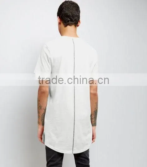 Hot Selling Fancy Printed White T-shirt Mens Designer Tees Summer Casual Longline t Shirt photo-4