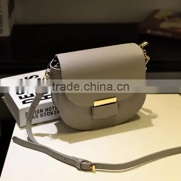 Zm50149b Europe Simple Pure Color Women Shoulder Bag pu Leather Lady Bags photo-4