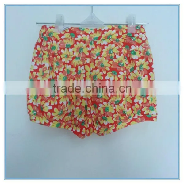 OEM Factory Price Super Comfortable 100%cotton Fabric Children Girl's Pants Stretch Colorful Pants Flower Printed Pants Trousers photo-4