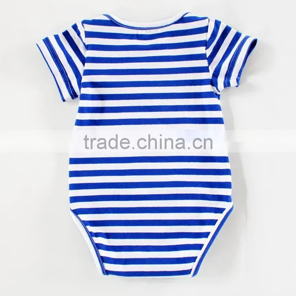 ShiJ 32S 180g Combed Cotton Indiana Striped Summer Baby Clothes Romper photo-3