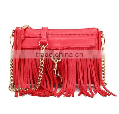 DY0020Z Europea Fashon Ladies Real Leather Fringe Chain Bag photo-2