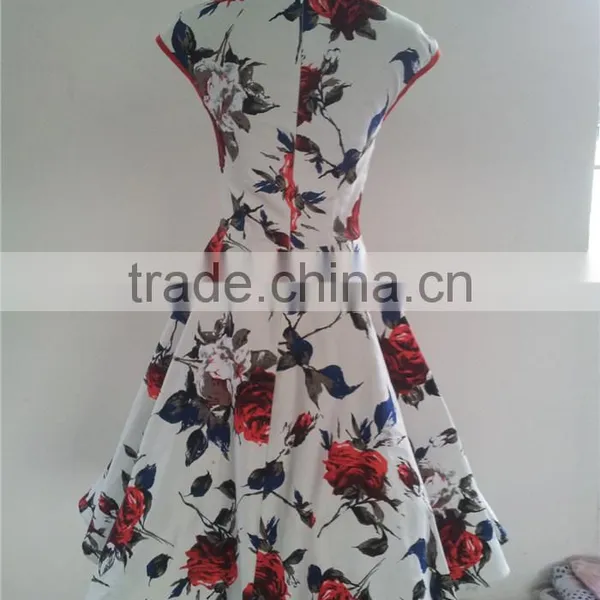 Walson Clothes New 40s 50s Lady Wiggle Vintage Retro Style Rockabilly Dress Jive Rockabilly Dress Print Floral Dress Party Dress photo-4