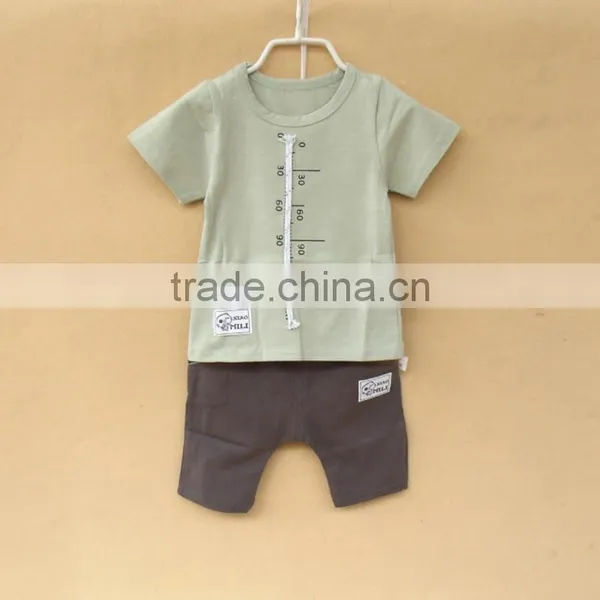 Wholesale Summer Cotton Printing Boys Kids t Shirt With Pants Set photo-4