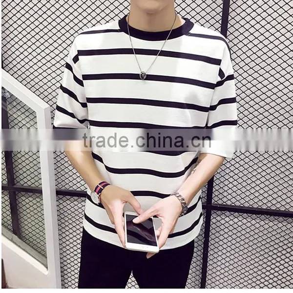 Stripe Loose Man Short Sleeve T-shirt photo-4