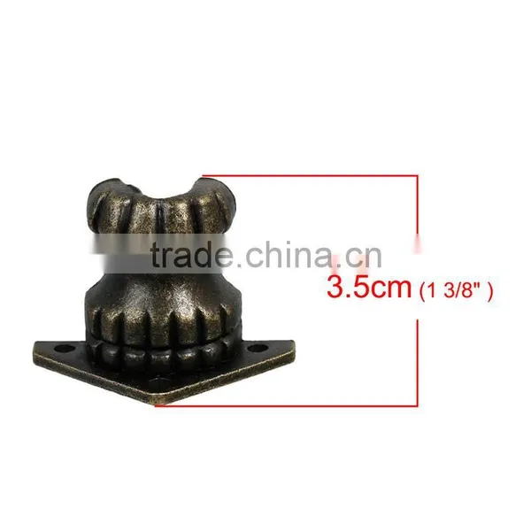 Wholesale Triangle Antique Bronze Zinc Based Alloy Jewelry Wooden Box Pull Handle Knobs photo-2