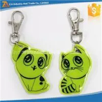 Custom Logo Promotional Soft PVC Reflective Keychain For Bag
