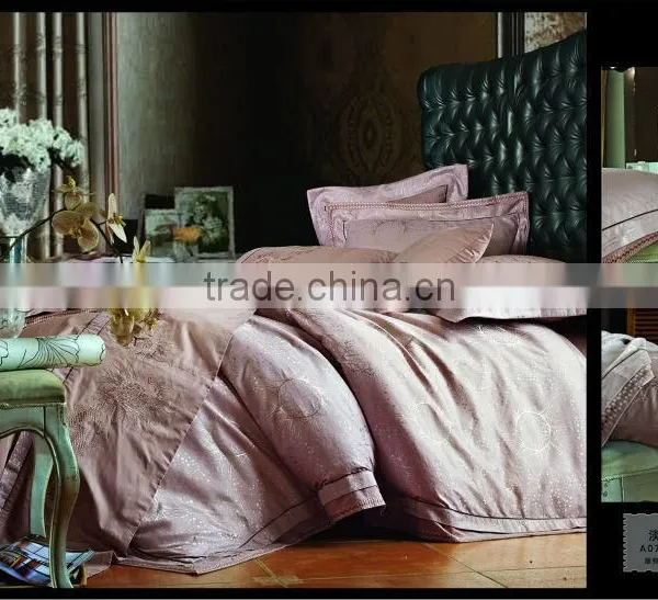 Silk-cotton Fabric Jacquard and Embroidery Home Using Bedding Set for Wholesale photo-2