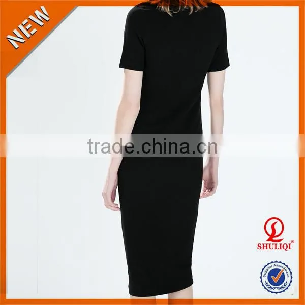 2016 Wholesale Woman Long Skirt Sexy Short Sleeve Ladies Dresses photo-2