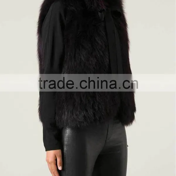 YR881 Tongxiang Fur Garment Factory Women New Arrival Knit Fox Fur Vest photo-4