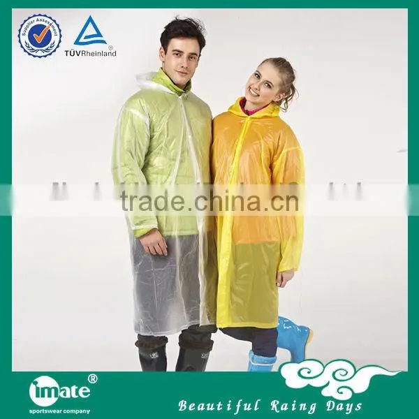 New Arrival 100% Pvc Transparent Plastic Raincoats/rain Coat