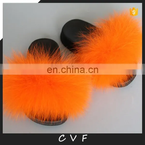 Children Style Baby Cute Genuine Fox Fur Slipper Wholesale Fashion Fur Slippers