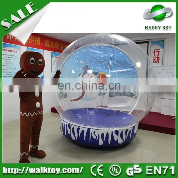 HI New Design Christmas Inflatable Human Size Snow Globe,Transparent Inflatable Decoration Snow Globe photo-5