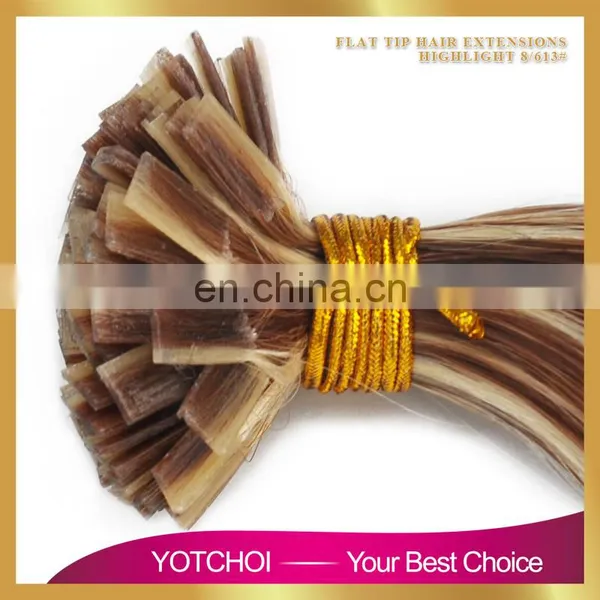 Hot Selling Double Drawn Thick Bottom 8a Grade Virgin Russian Hair u Tip Blond photo-3