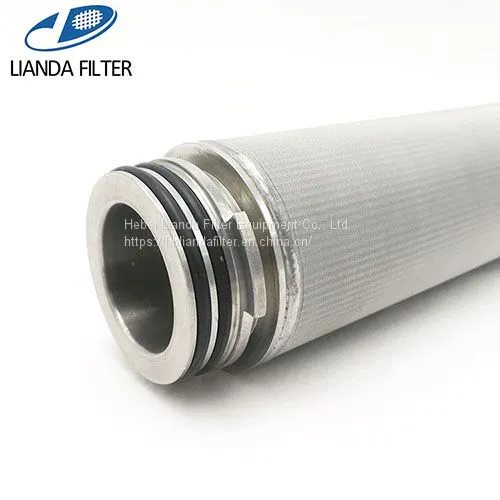 Stainless Steel Sintered Mesh Filter Cartridge With Customized Shape and End Fitting Adapter