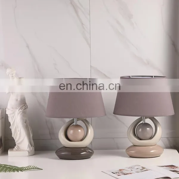 Popular New Design Hotel Home Table Decoration Modern Nightstand Lamps Porcelain for Gift photo-6