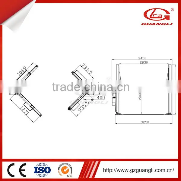 380V Chinese Pump 1900mm Lift Height Two Post Car Lift Table photo-4