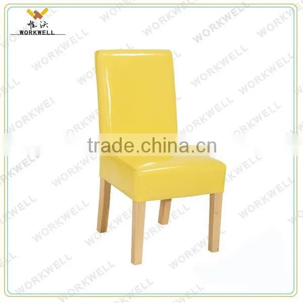WorkWell PU High Quality Dining Room Chair With High Rubber Wood Legs Kw-D4140 photo-4