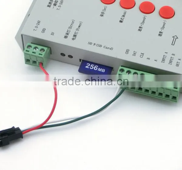 SD Card Recognizable DIY Color Changing Mode T-1000S Programmable LED Strip Controller Especially for Dream-color Changing Strip photo-6
