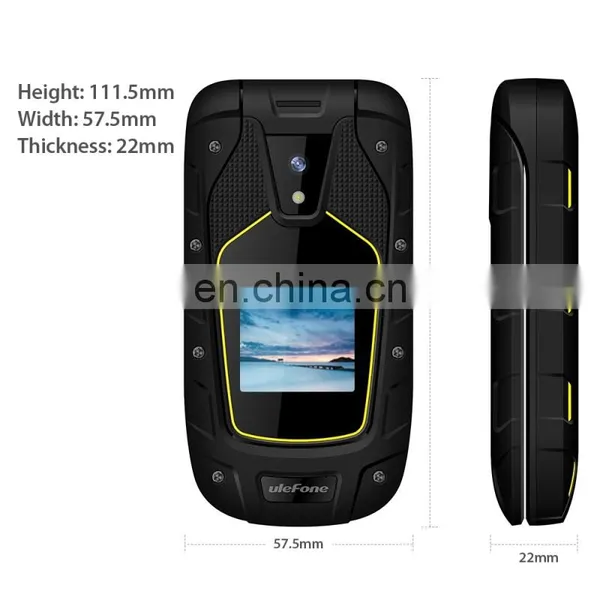 2.4 Inch + 1.44 Inch Ulefone Armor Flip Rugged Phone IP68/IP69K/MIL-STD-810G Waterproof GSM 2g Mobile Phone photo-4