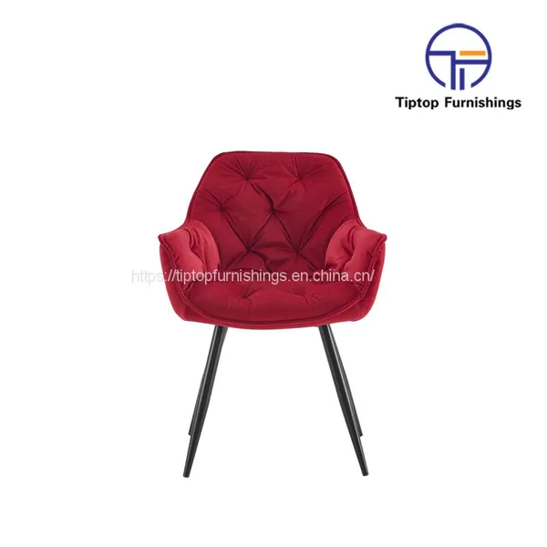 Tiptop Wholesale Retro Accent Living Room Coffee Hotel Tub pu Leather Dining Chair photo-3