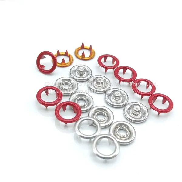 9.2mm Dyed Ring Prong Snap Button for Clothes photo-3