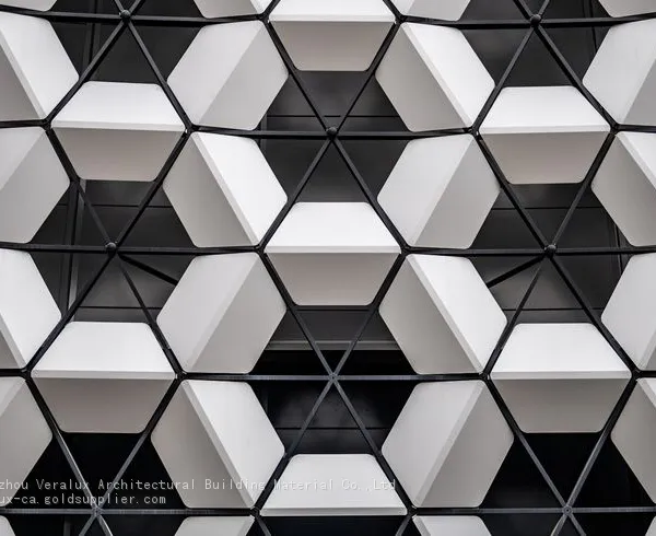 Aluminum 3D Hyperbolic Decorative Panel, Suitable for Indoor and Outdoor Decoration