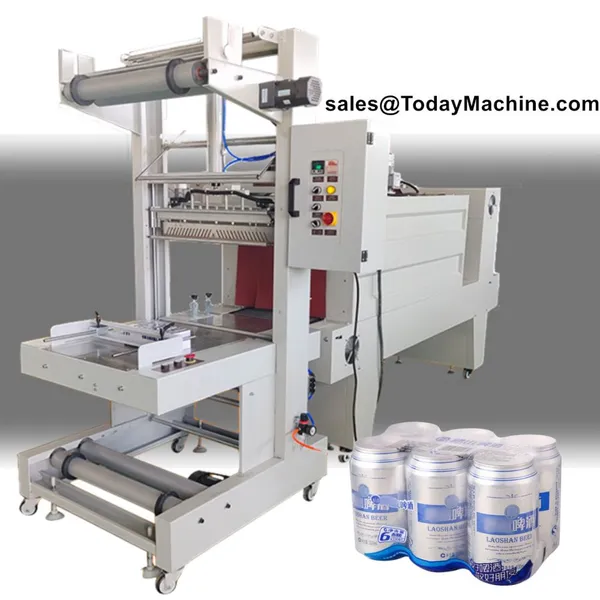 Automatic Water Beverage Plastic Bottle Film Tray Group Shrinking Wrapping Machine Equipment photo-2