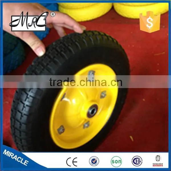 Endural Solid Small Flat Free Wheelbarrow Wheel PU Foam Wheel 3.25 / 3.00-8 photo-6