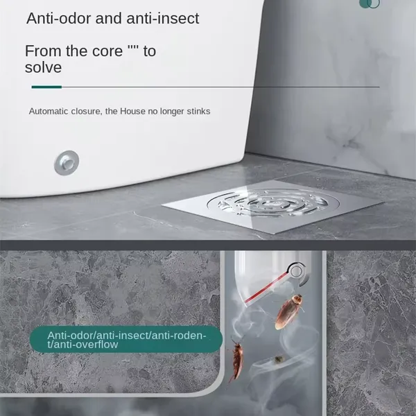 Modern Design 4 Inches All Brass Main Body Deodorization Floor Drain Customized for Hotels Kitchens Bathrooms Factory Price photo-3