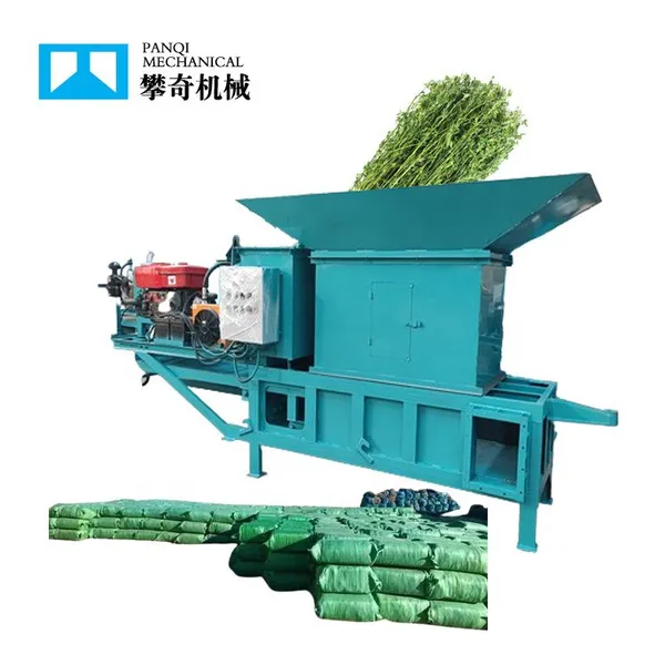 Automatic Corn Straw Hydraulic Baler Set Green Yellow Storage Compression for Hay Farm Sawdust Garlic Skin Sawdust New Engine