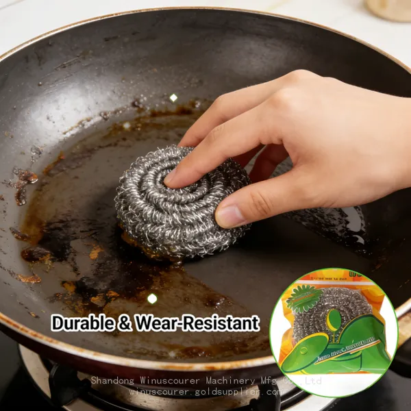 Heavy Duty 12pcs Pack Steel Scrub Ball Remove Burnt Food From Toaster Ovens for Household Clean photo-3