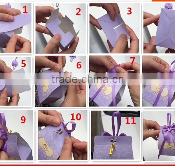 Wedding Favors Gifts Candy Box Chocolate Box W Bow Gifts Bag Supply photo-6