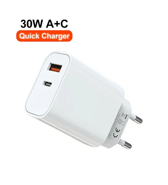 20W QC3.0 Fast Charger Adapter for IPhone Samsung Mobile Phones Wholesale