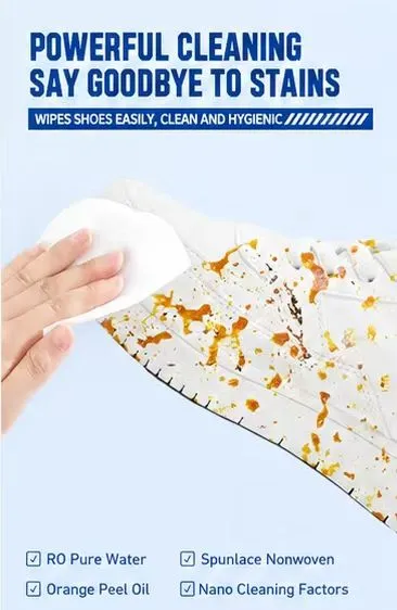Custom Disposable Portable Sneaker & Sports Shoe Cleaning Wet Wipes – Individually Packed Shoe Cleaning Wipes photo-4