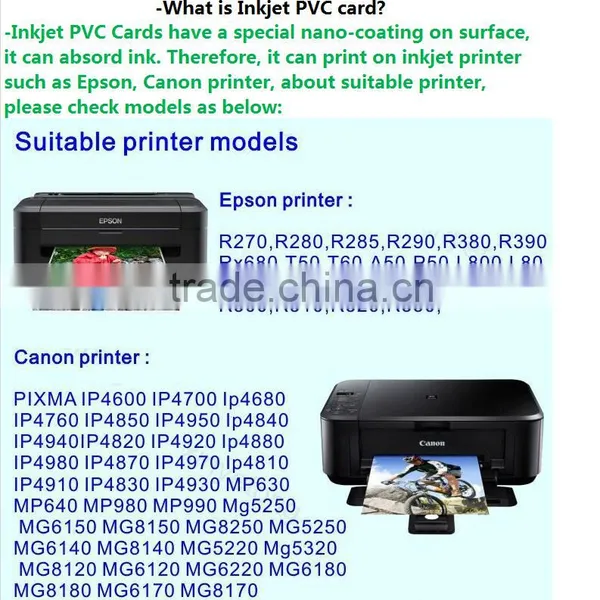 MDI56 Blank Inkjet Pvc Id Cards for Epson Cannon Inkjet Printer Quality Choice photo-4