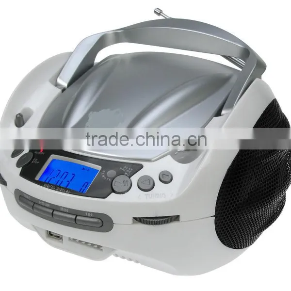 Hot Sale Stylish Sliver and Blue Avant-grade Portable CD Boombox photo-2