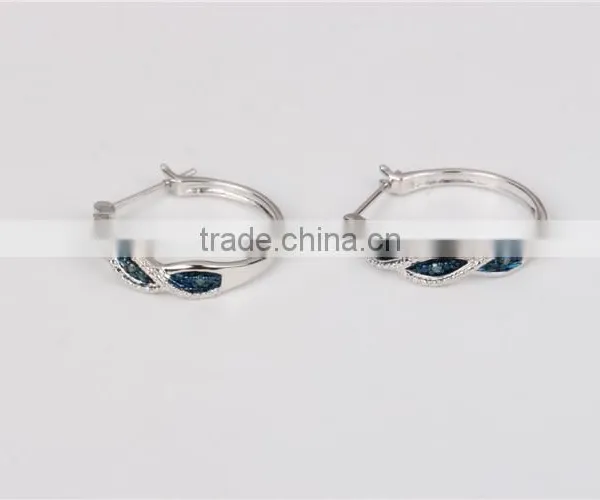 Newest Design 925 Pure Silver Hoop Earring for Modern Lady photo-3