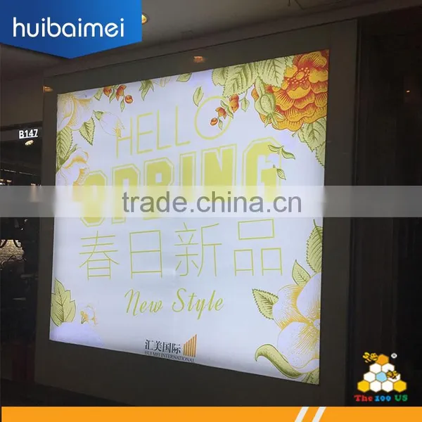 8CM framelss wall mounted lightbox display